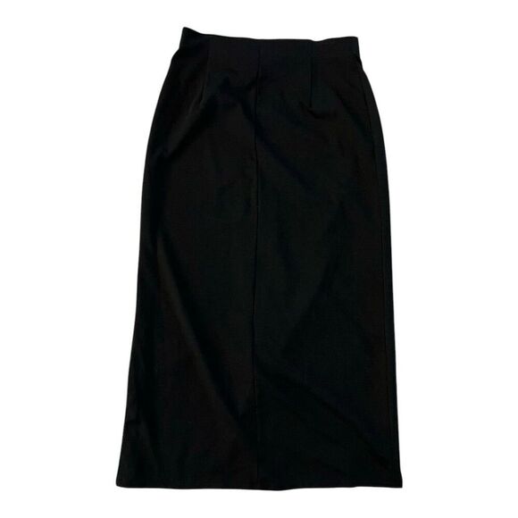 NY & CO Women's Black full length Pencil Skirt Size L Elastic Waist‎ Casual - Picture 5 of 8